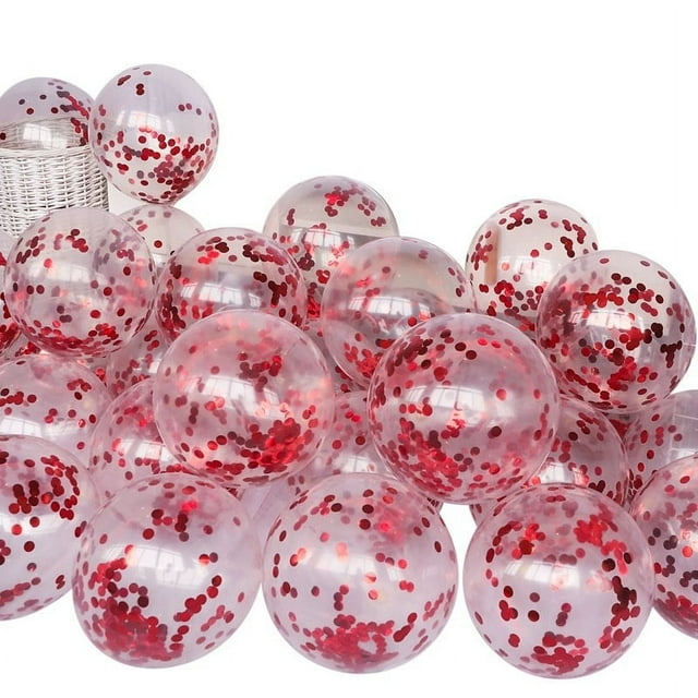 Globo de lentejuelas transparente de 12 pulgadas, globo de 12 pulgadas de grosor, 2,8 g, decoración para fiestas de bodas, gas de lentejuelas de oro rosa