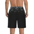 thumbnail image 3 of Kll Silver Glitter1 Men'S Casual Summer Beach Shorts Hawaiian Shorts With Pockets-Xx-Large, 3 of 9