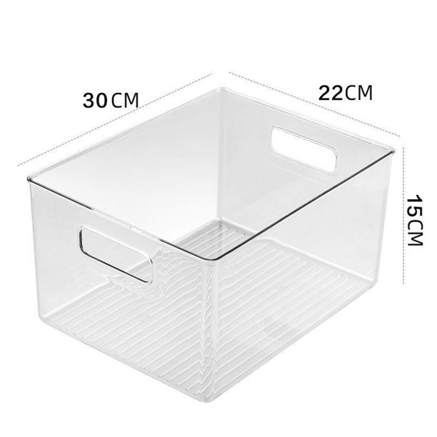 anna Clear Storage Box Stackable Storage Box with Handle Large and Deep