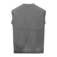 thumbnail image 4 of Pxiakgy Ladies College Style Knitted Sweater Vest Sleeveless V-Neck Retro Vest Grey XL, 4 of 5
