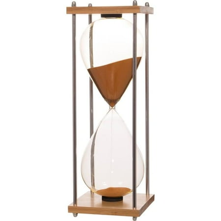 

Home Essentials & Beyond 32592 17 in. Natural Bamboo Round Orange 60 Minutes Sand Timer