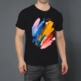 thumbnail image 2 of Mens Oversize T Shirts Painting (24)Casual Short Sleeve Basic Tees Crew Neck T-Shirt Funny Graphic Tees Black or White XS-5XL, 2 of 5