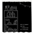 thumbnail image 2 of Ambesonne Saying Shower Curtain, Love Reading Modern Line Art, 69"Wx70"L, Charcoal Grey White, 2 of 4