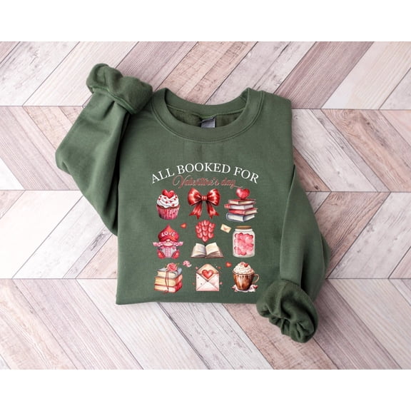 All Booked For Valentines Shirt, Bookish Valentines Day Shirt, Valentines Day, Book Lover Sweatshirt, Bookworm Floral Valentine Shirt All Size S-5Xl