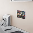 thumbnail image 5 of Yayeee Toggle Light Switch Wall Plate 2-Gang 4.56"x4.48" Decorative Outlet Cover, Blue Colorful Flowers, 5 of 7