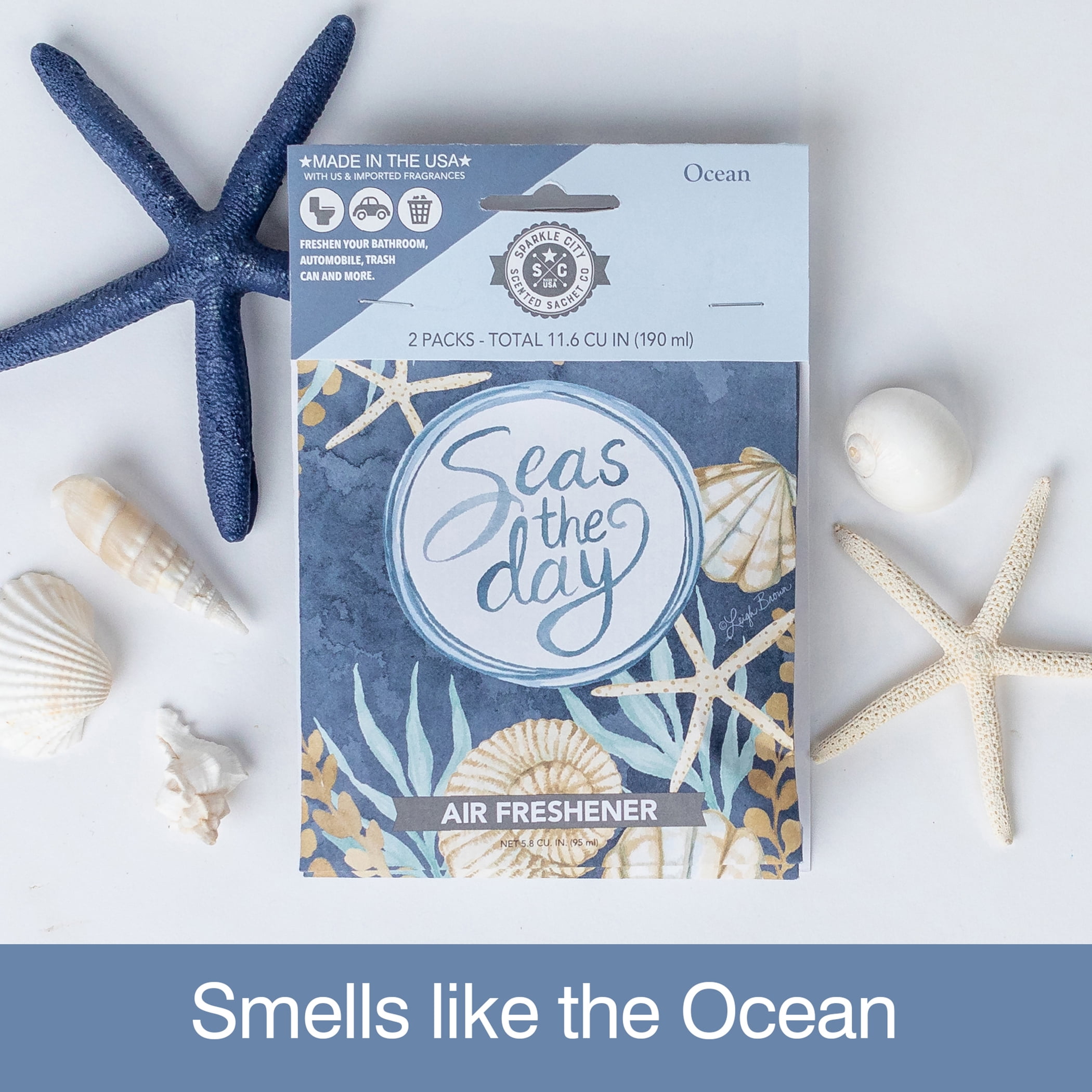 Sparkle City Scented Sachet 2 Pack, Seas the Day