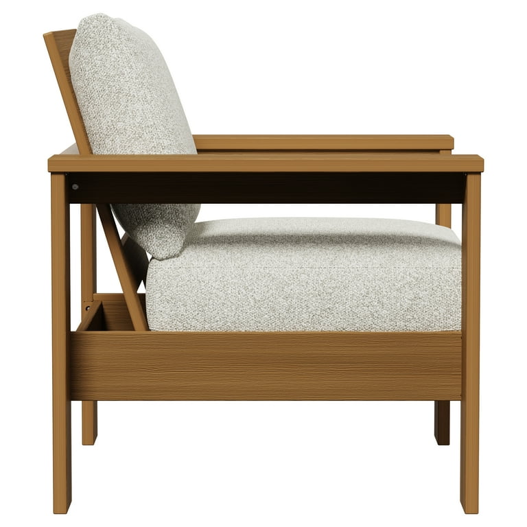 Better Homes & Gardens Ezra Outdoor HDPE Club Chair, Teak with