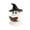 A004- Clear (D), variant on Halloween Night Light, Ghost Night Light, Cute Night Light, Night Light for Student, with Witch Hat Reading Book Design, 5X4.5X4 in Compact Size, Soft Warm Glow for Tabletop