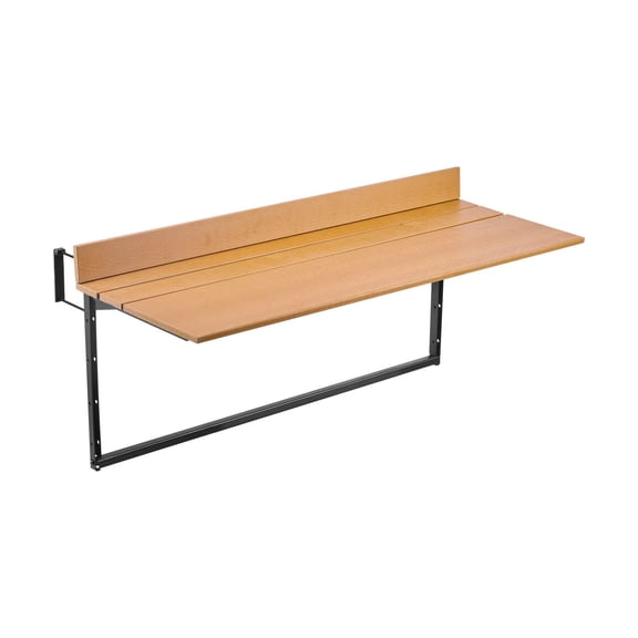 Dranite  5-Level Adjustable Balcony Railing Table, 15x39 Inch Folding Serving Table for Outdoor Deck & Patio, Fits Railings 1" to 5.3" Thick, Bar Table