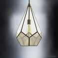 thumbnail image 3 of Luxury Mid-Century Modern Indoor Pendant, 18.5''H x 12''W, with Geometric Style Elements, Art Deco Design, Olde Bronze Finish and Glass, UHP2850, 3 of 7