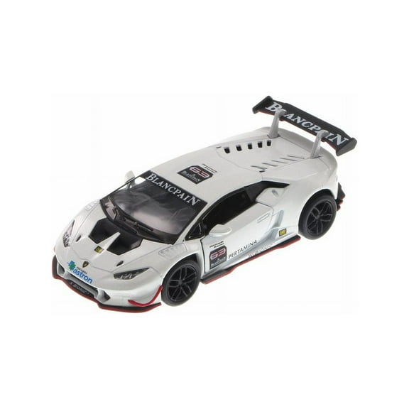 Lamborghini Huracan LP620-2 Super Trofeo, White - Kinsmart 5389D - 1/36 Scale Diecast Model Toy Car (Brand New, but NOT IN BOX)
