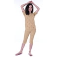 thumbnail image 2 of Moomaya Nightwear Set Heart Embroidered Capri T-shirt 2 Pcs Set Sleepwear, 2 of 6