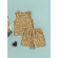 thumbnail image 4 of Mialoley Newborn Baby 2PCS Summer Outfits, Sleeveless Tree/Fish Print Tank Tops + Shorts Set, 4 of 7