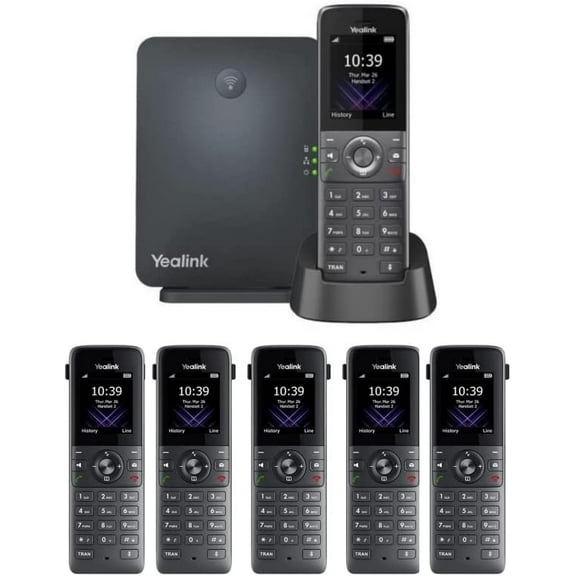 Yealink IP Phone W73P Bundle of W70B Base and W73H handset 5-Unit W73H Handset