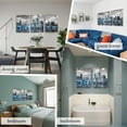 thumbnail image 3 of Wall Decor Living Room Modern City Chicago Skyline Pictures Canvas Wall Art for Bedroom Poster for Office Farmhouse 3 Pieces Set Wood Framed Night Scene Prints Paintings for Home, 3 of 6