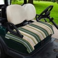 thumbnail image 2 of Golf Cart Seat Covers for 2 Seater,Green Brown Striped Soft Microfiber Cart Seat Towel Blanket,Modern Stripes Art Farmhouse Absorbent Breathable Non Slip Bench Seats Protector for Golf Course 51"x31", 2 of 9