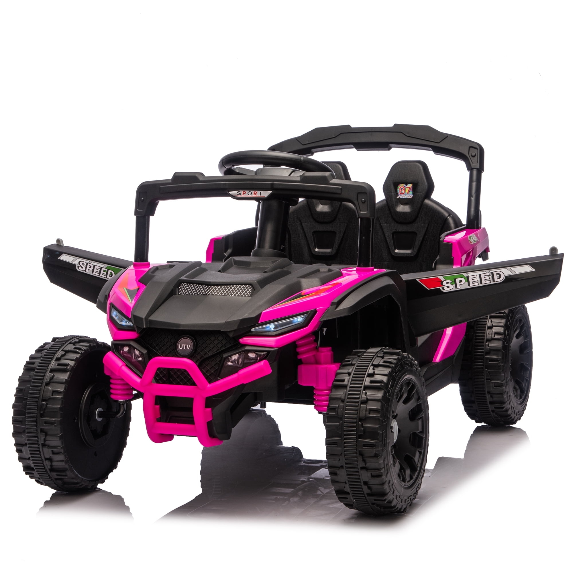 Urday 24V Kids Ride On Car 160W Dual Motors 3.11MPH for Aged 3-6 w/ Remote & High Chassis