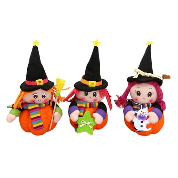 3 piezas de muñecas de calabaza Allinless para decoraciones de Halloween