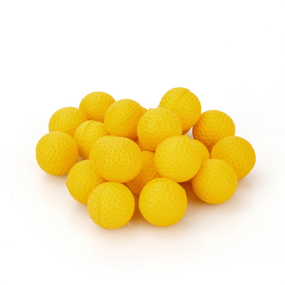 WALFRONT Bulk Yellow Foam Bullet Ball, 100Pcs Rounds Refill Bullet Balls Pack Rounds Refill