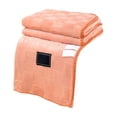 thumbnail image 2 of Velvet Throw Blanket Checkered Fleece 150x200cm Warm Sofa Bed Cover, Double Sided Edge, No-Shed Lint Free, Soft Cozy Winter Travel Blanket, Pink, 2 of 6