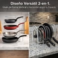 thumbnail image 3 of Organizador de Sartenes de Cocina, Soporte Vertical para Ollas y Sartenes, 32x24 cm, Blanco, 3 of 7