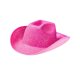 thumbnail image 5 of Sombrero de Vaquero Sombrero de Sombrero de Mezclilla Princesa Parpadeante ala Ancha Sombrero Occidental Nupcial Sombrero de Vaquero Occidenta Rosa, 5 of 6