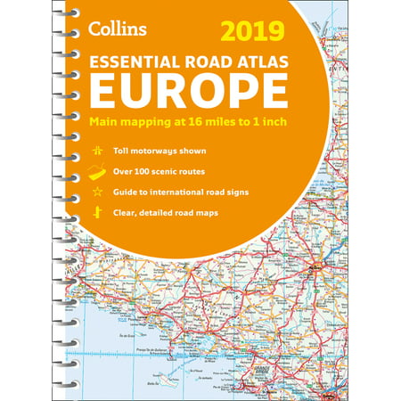 2019 Collins Essential Road Atlas Europe (Best Road Frameset 2019)