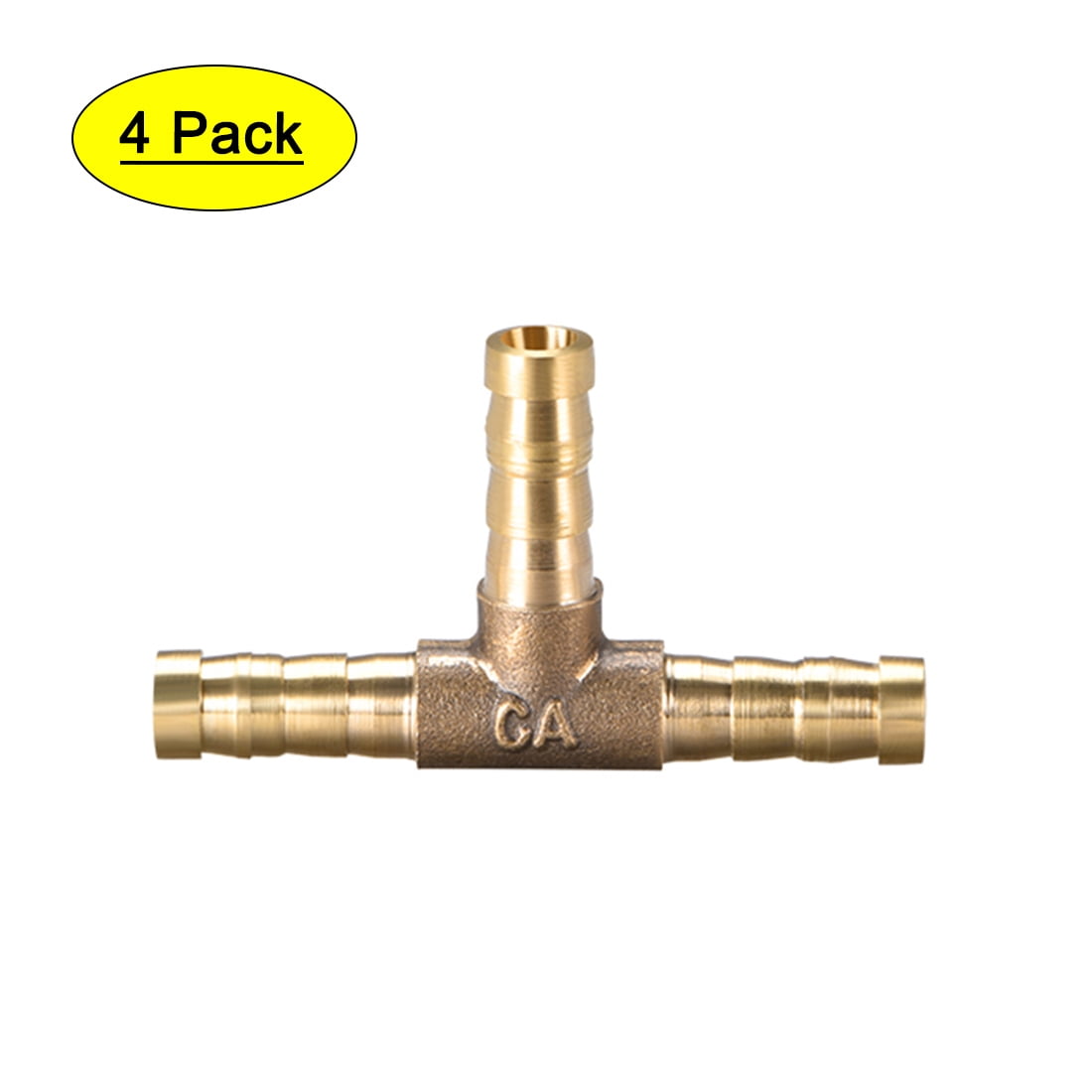 6mm or 1/4" ID Brass Barb Splicer Fitting,TShaped 3Way,Barb Hose