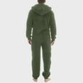 thumbnail image 4 of Utoimkio Men's Warm Fleece Hooded Onesie Jumpsuits One Piece Full Zipper Pajamas Playsuit Outdoor Camping Coverall Sleepwear, 4 of 6