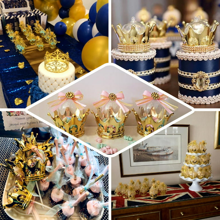  ifundom 24 Pcs Candy Box Gold Crown Centerpieces for Tables  Fillable Golden Crown Candy Containers Table Centerpieces Bath Gifts Party  Favor Containers Bridesmaid Cake Biscuit Box Plastic : Home & Kitchen