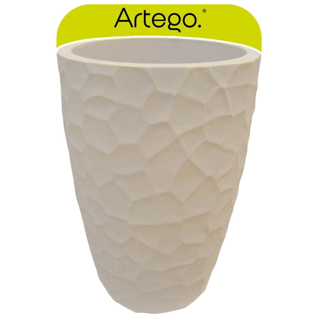 Maceta moderna para exteriores cónica grande 76 cm de alto PRISMA de Polietileno ultra ligera Artego Japi