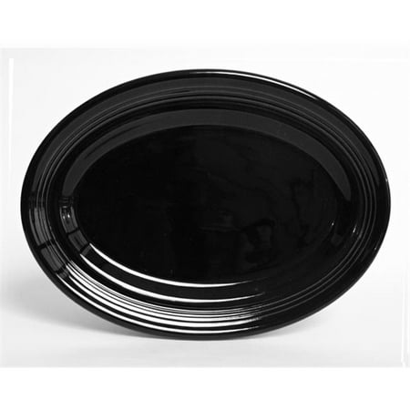 Oval China Platter - Tuxton China CBH-096 CBH-096 9.75 in. x 6.5 in. Oval Platter - Black - 2 Dozen