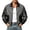 Gray, variant on Men's Faux Suede Motorcycle Biker Jacket Vintage Zip Up Cropped Coat Casual Long Sleeve Bomber Jacket with Multi Pockets