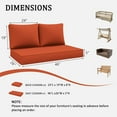 thumbnail image 4 of Snubbull Outdoor 46" x 26" x 5" Loveseat Cushion Set, Water repellent, Fade Resistant, Cushion Set for Couch, Bench, and Swing, Orange, 4 of 6