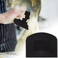 thumbnail image 1 of Black Dough Scraper, 12*9 Cm, Dough Scraper Scraper for Baking Pe Plastic Flexible Bowl Scraper Plastic Dough Cutter for Bread Cake Dough Fondant Icing, 1 of 9