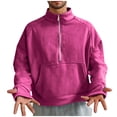 thumbnail image 2 of Men's Sweatshirts Tops Fall Fashion Men's Sports Round Collar Pullover Sweatshirt Long Sleeve Solid Hoodie Solid Color Fashion Casual Everyday Outerwear, 2 of 7