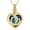 Gold-Blue, variant on Heart Ashes Cremation Jewelry Moon and Stars Urn Necklace for Ashes - Cremation Urn Pendant Memorial Keepake Funeral Necklace Jewelry Gifts for Women Wife Mother
