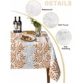 thumbnail image 3 of Orange Gray Botanical Tablecloth Rectangle Table Cloths 54x108, Waterproof Tablecloth Outdoor Table Cloth, Pastoral Spring Summer Leaf Aesthetics Washable Table Cover for Kitchen Dinning Party, 3 of 8