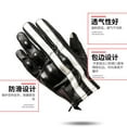 thumbnail image 2 of Chomel Prisoner Vintage Leather Motorcycle Riding Gloves,black (punched), 2 of 4