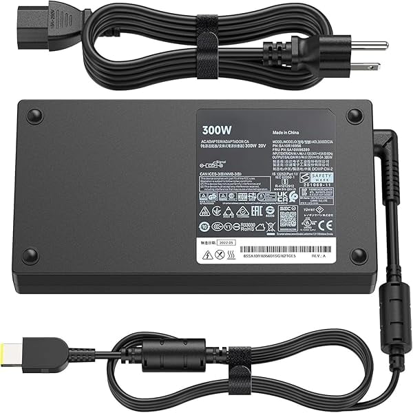 wonima11 300W AC Charger Compatible with Lenovo Legion 7 7i 5i 5Pro R7000P R9000P R9000K Y9000K Y9000X Slim Tip Laptop Power Adapter Supply Cord