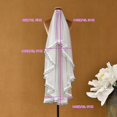 thumbnail image 3 of Double Layer Lace Trim Wedding Veils For Bride Photography Bridal Headpiece With Hair Comb Tulle Veils for Church Event White, 3 of 4