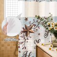 thumbnail image 3 of No Hook Shower Curtain, Country Star Brown Shower Curtains for Bathroom with See Through Top Window, Vintage Rustic Texas Stars Wooden Waterproof & Washable Bath Curtain Stand Up Stall 36"x72", 3 of 9