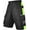 Black-Green, variant on Men Cycling Shorts MTB Off Road Mountain Biking Baggy Style Multi Pocket Shorts with Free Detachable Padded Liner Reflective Bicycle Shorts