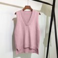 thumbnail image 2 of Ihhxva Knit Puffer Vest for Women V-Neck Sleeveless Sweater Solid Casual Layering Piece Office Everyday Wear, 2 of 6