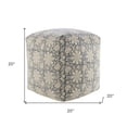 thumbnail image 3 of HomeRoots 517918 20 in. 100 Percent Cotton Farmhouse Ottoman Beige, 3 of 10