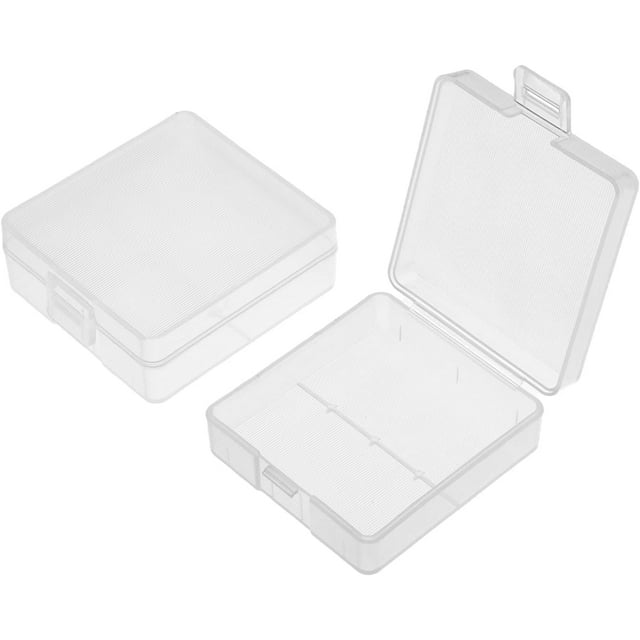 HUGFEGWE 2 Pcs Boîtier de Rangement pour Batterie 9V, Support Organisateur Transparent, 2 Capacités CA919-115539