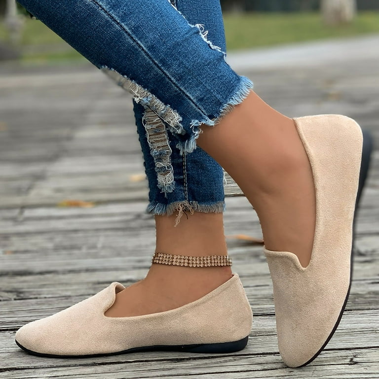 Dagaeig Womens Dress Shoes Flat Womens Flat Shoes Round Toe for