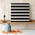 thumbnail image 3 of Ships Next Day Canvas Wall Art 10"x10", Black Beige Striped Wood Framed Canvas Print Painting, Vintage Geometric Line Simple Ready to Hang Small Picture Wall Decor for Home Kitchen Nursery Office, 3 of 9