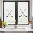 thumbnail image 3 of Ice Hockey Window Privacy Film, Modern Minimalist Ball Sports Game Art Static Cling UV Sun Blocking Tint Film Heat Control Windows Films for Bedroom Bathroom, Window Stickers 17.7"x39.3", 3 of 8