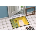 thumbnail image 4 of Summer Sunflowers White Pomeranian Indoor or Outdoor Mat 18x27 27 in x 18 in, 4 of 5